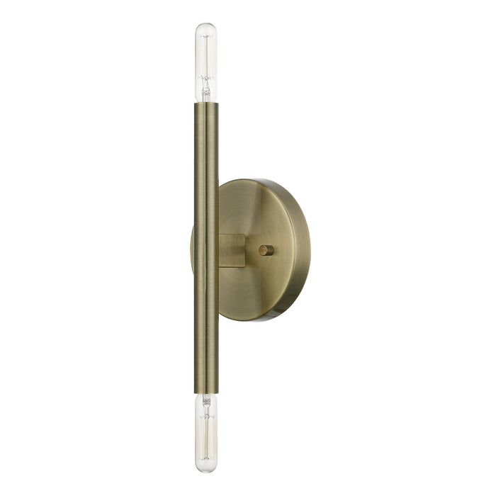 Livex Lighting 51172-01 Two Light Wall Sconce, Antique Brass