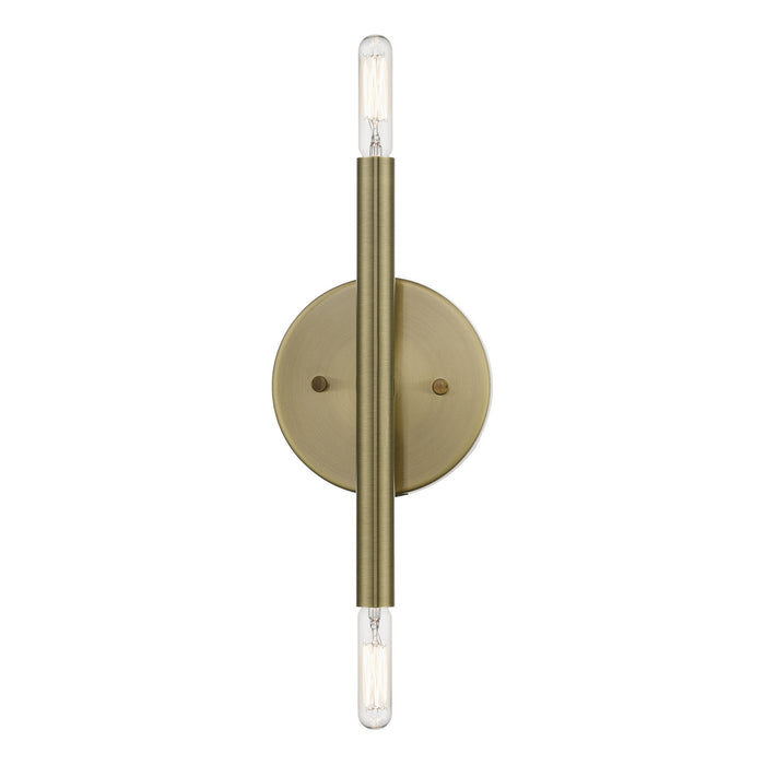 Livex Lighting 51172-01 Two Light Wall Sconce, Antique Brass
