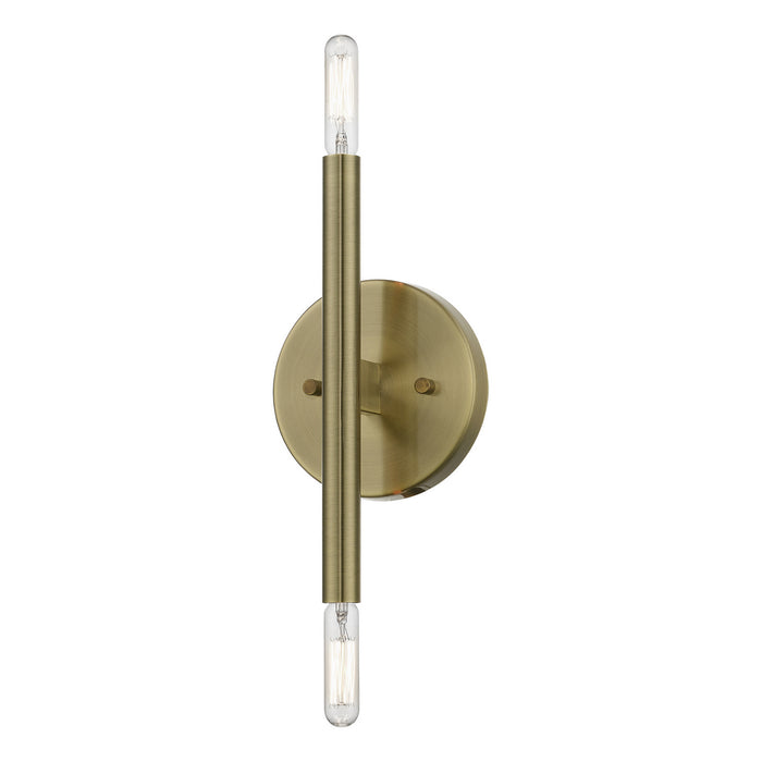 Livex Lighting 51172-01 Two Light Wall Sconce, Antique Brass
