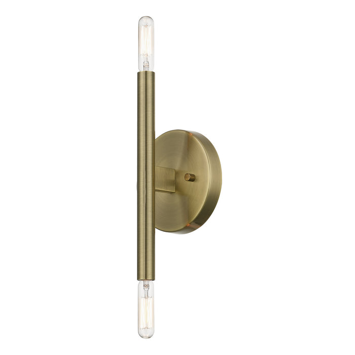 Livex Lighting 51172-01 Two Light Wall Sconce, Antique Brass