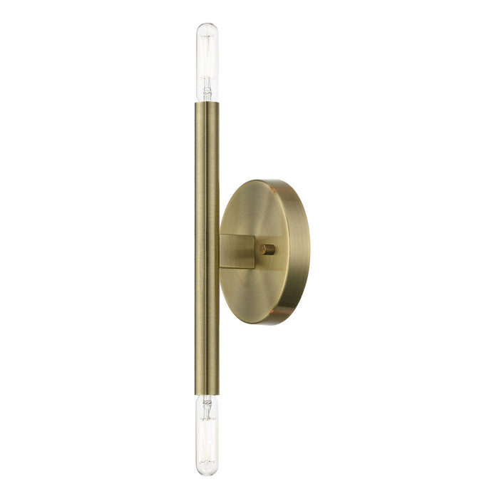 Livex Lighting 51172-01 Two Light Wall Sconce, Antique Brass