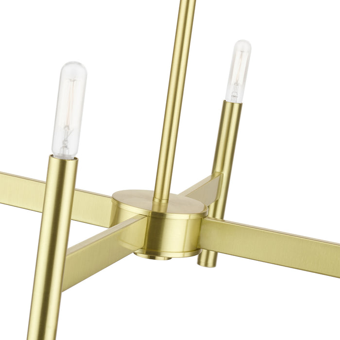 Livex Lighting 51174-12 Four Light Chandelier, Satin Brass