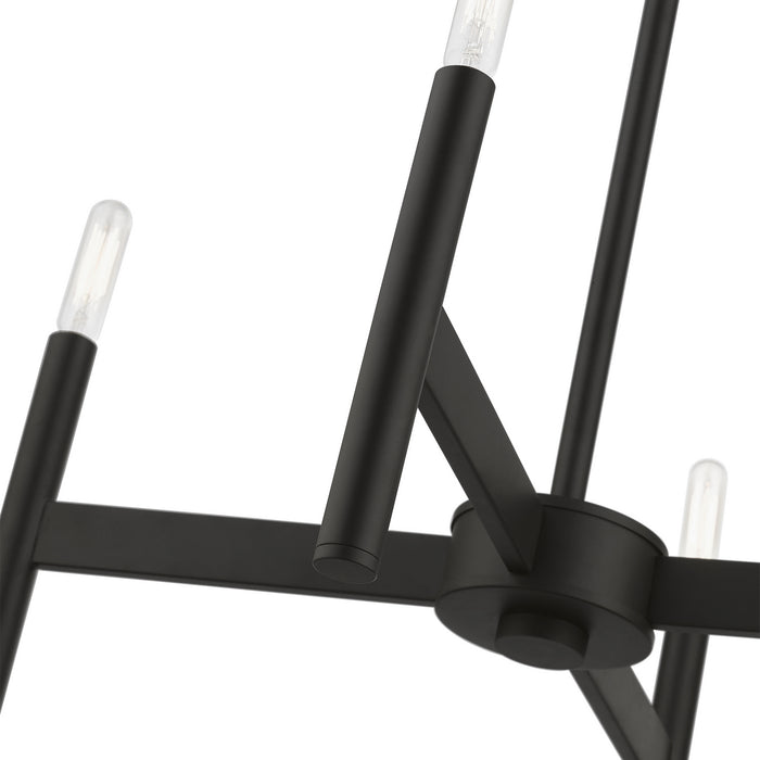Livex Lighting 51174-04 Four Light Chandelier, Black