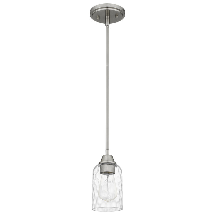 Quoizel ACA1504BN One Light Mini Pendant, Brushed Nickel