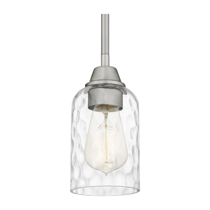 Quoizel ACA1504BN One Light Mini Pendant, Brushed Nickel