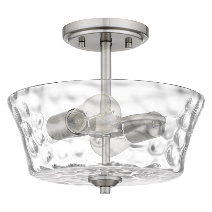 Quoizel ACA1711BN Two Light Semi Flush Mount, Brushed Nickel