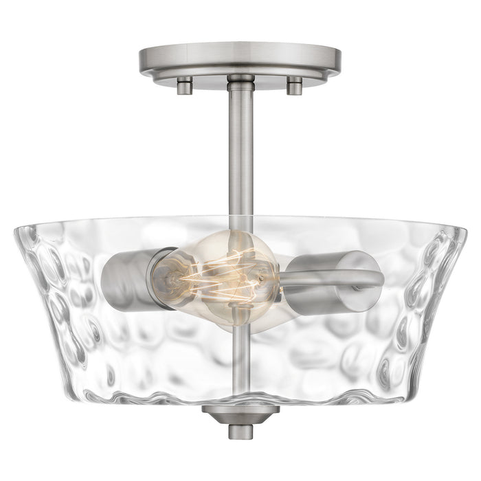 Quoizel ACA1711BN Two Light Semi Flush Mount, Brushed Nickel