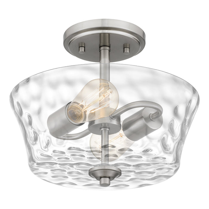 Quoizel ACA1711BN Two Light Semi Flush Mount, Brushed Nickel