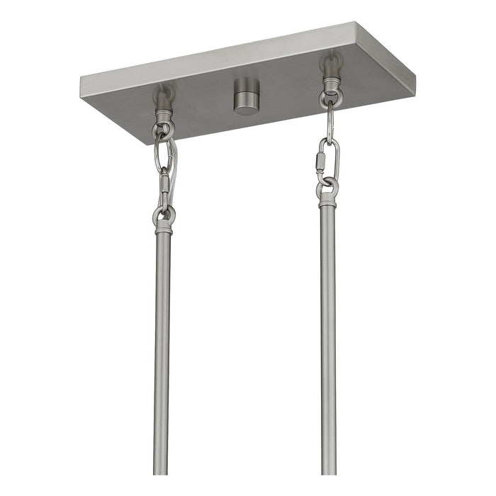 Quoizel ACA335BN Three Light Linear Chandelier, Brushed Nickel