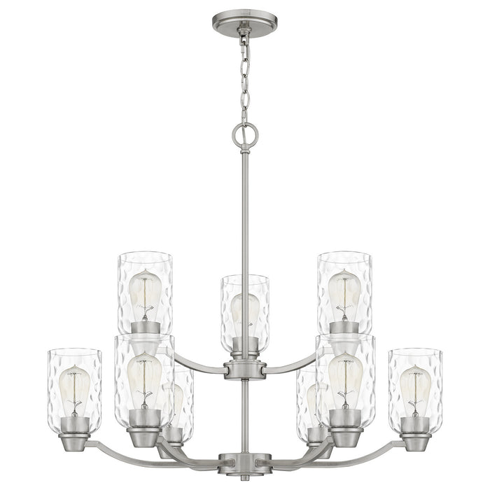 Quoizel ACA5029BN Nine Light Chandelier, Brushed Nickel