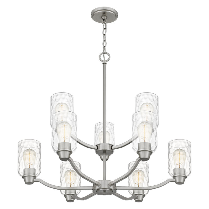 Quoizel ACA5029BN Nine Light Chandelier, Brushed Nickel