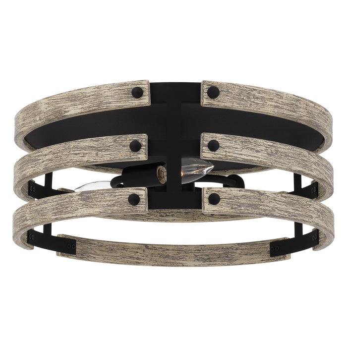Quoizel ASB1616EK Three Light Flush Mount, Earth Black
