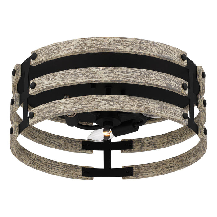 Quoizel ASB1616EK Three Light Flush Mount, Earth Black