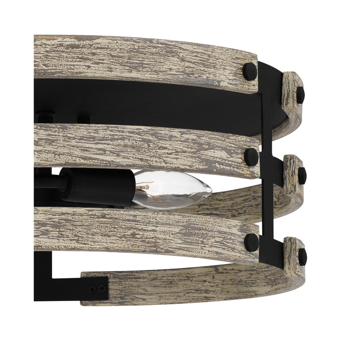 Quoizel ASB1616EK Three Light Flush Mount, Earth Black