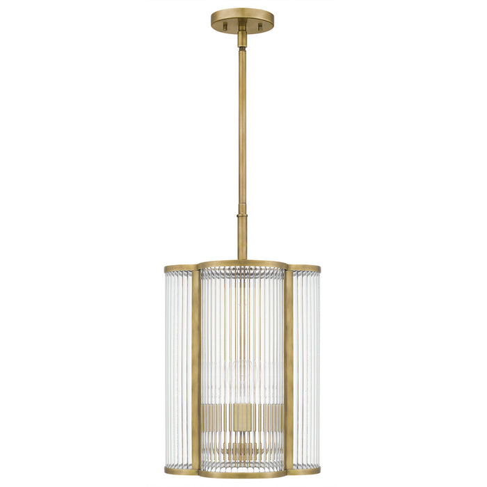 Quoizel ASR1512WS Four Light Pendant, Weathered Brass