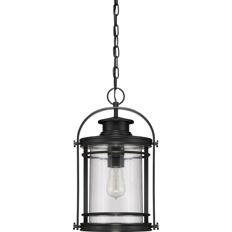Quoizel BKR1510K One Light Mini Pendant, Mystic Black