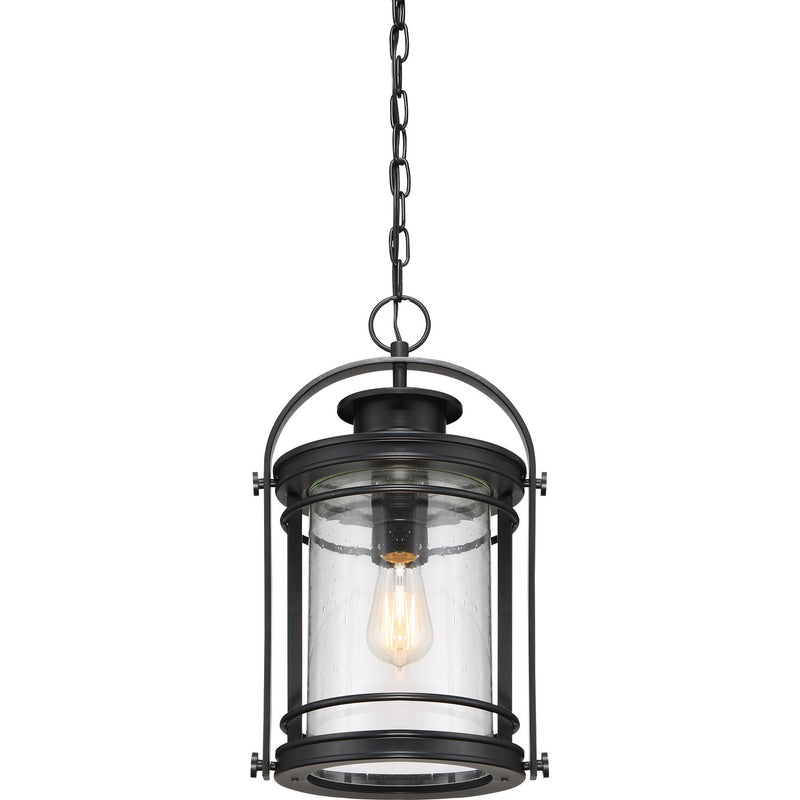 Quoizel BKR1510K One Light Mini Pendant, Mystic Black