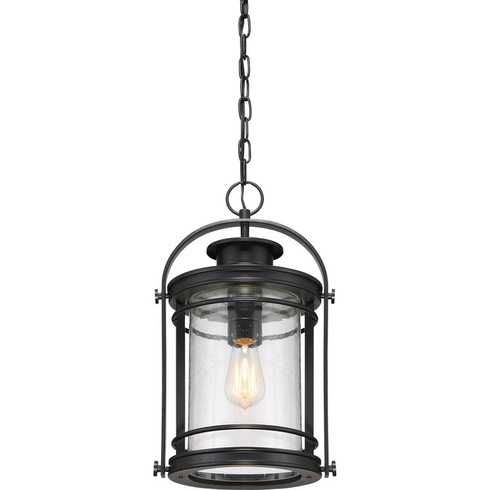 Quoizel BKR1510K One Light Mini Pendant, Mystic Black