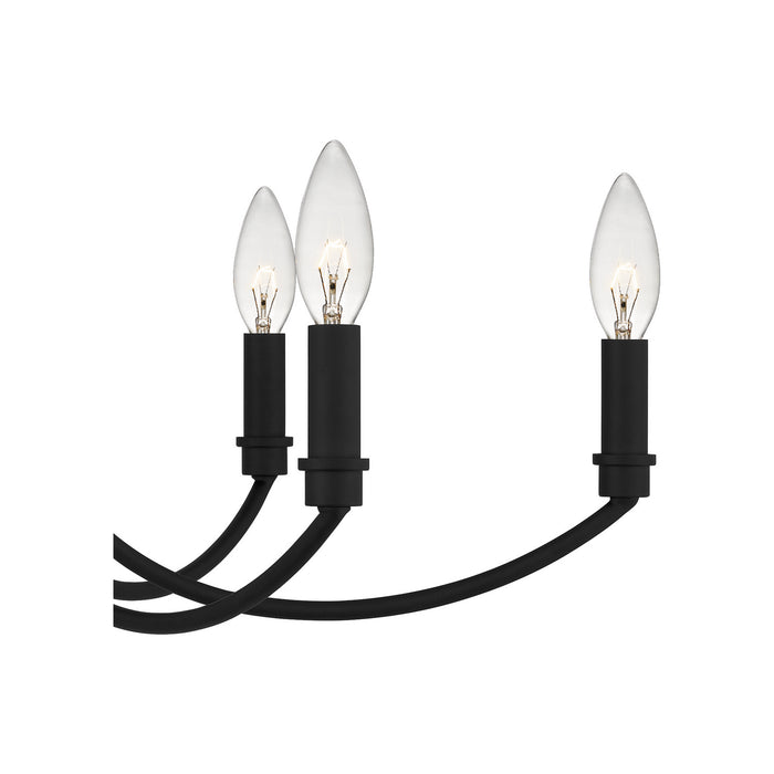 Quoizel BRR5025MBK Nine Light Chandelier, Matte Black