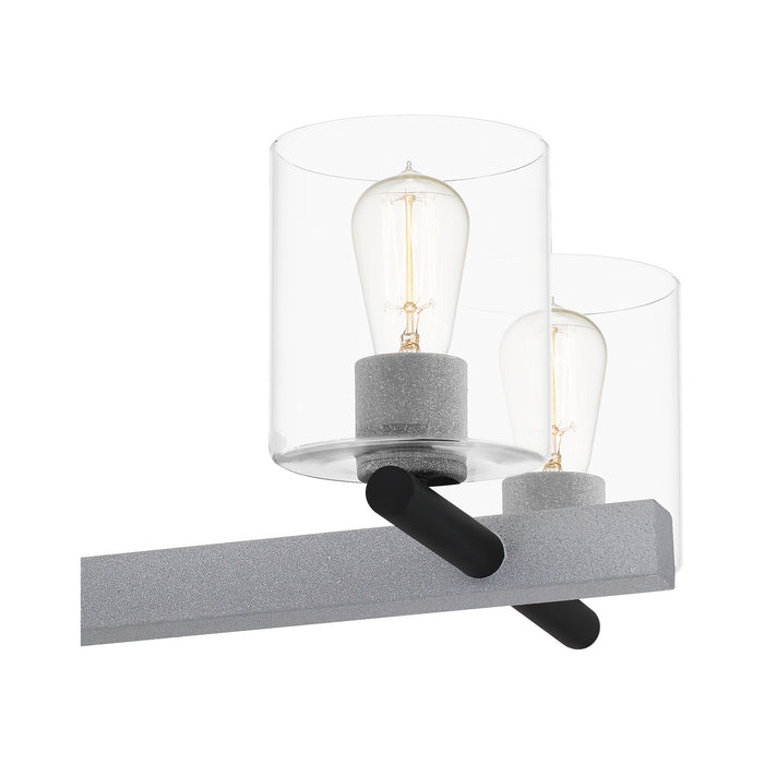 Quoizel CDW138MBK Six Light Linear Chandelier, Matte Black