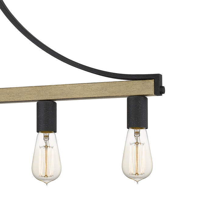 Quoizel CMS534GK Five Light Linear Chandelier, Grey Ash