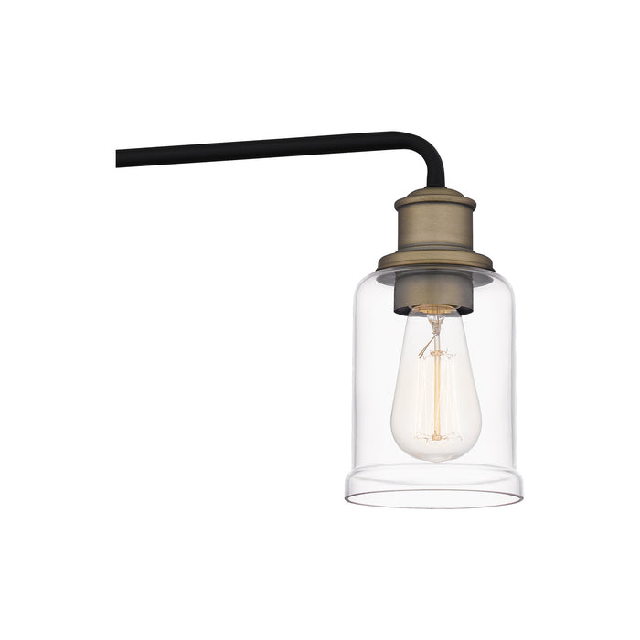 Quoizel COX336MBK Three Light Linear Chandelier, Matte Black