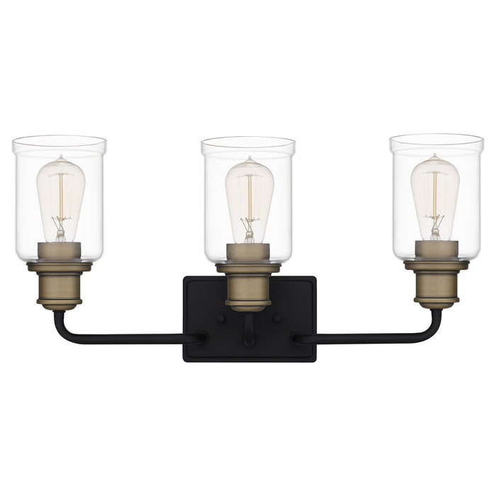 Quoizel COX8622MBK Three Light Bath, Matte Black