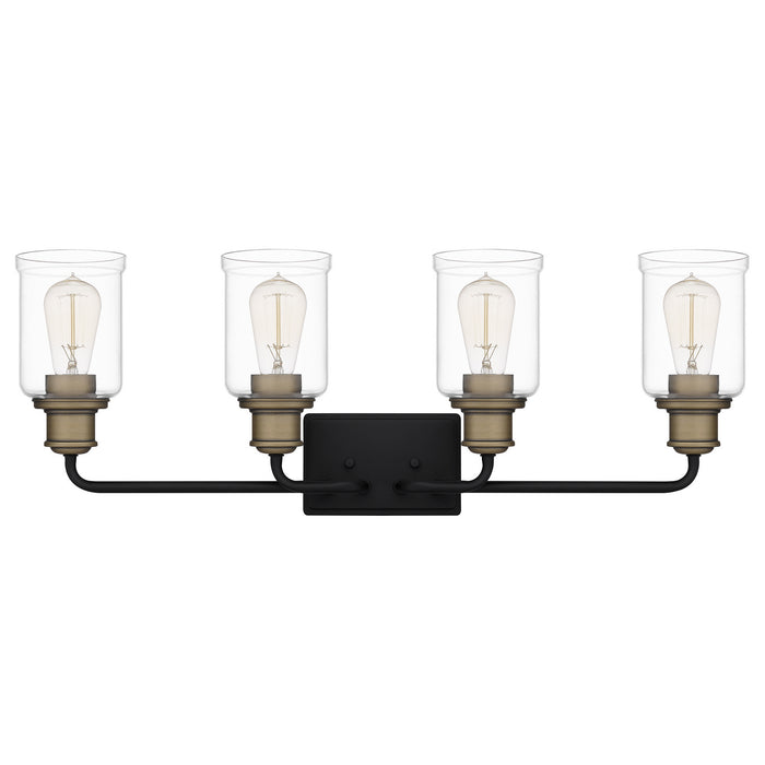 Quoizel COX8629MBK Four Light Bath, Matte Black