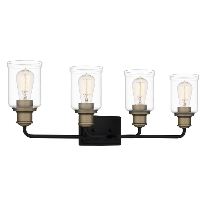 Quoizel COX8629MBK Four Light Bath, Matte Black