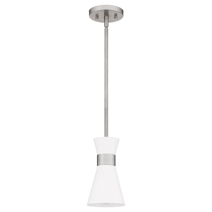 Quoizel FMT1505BN One Light Mini Pendant, Brushed Nickel