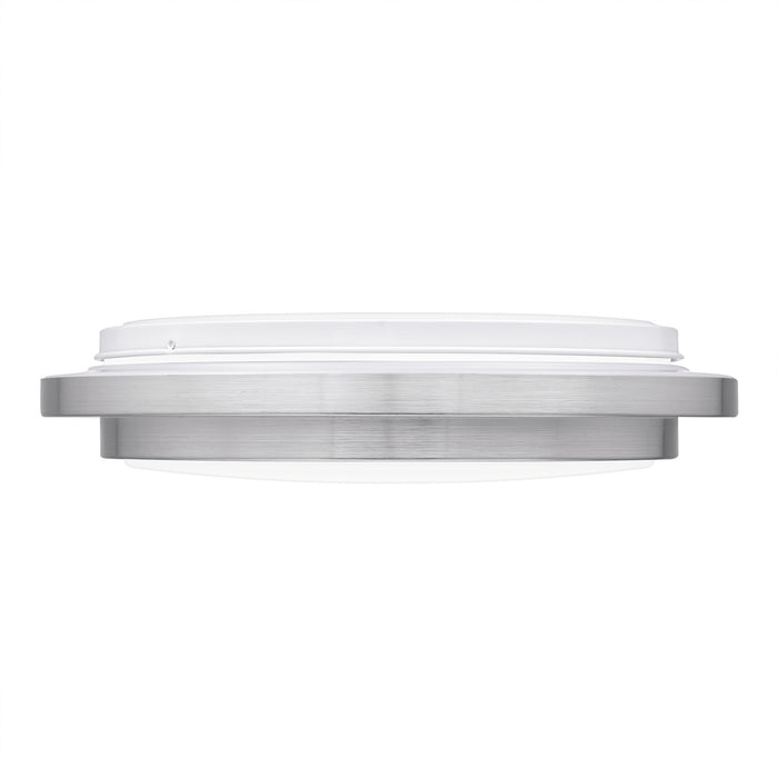 Quoizel IVG1614BRA LED Flush Mount, Brushed Aluminum