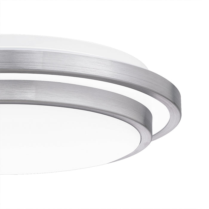 Quoizel IVG1614BRA LED Flush Mount, Brushed Aluminum