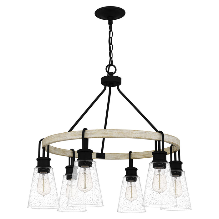 Quoizel KGB5029EK Six Light Chandelier, Earth Black