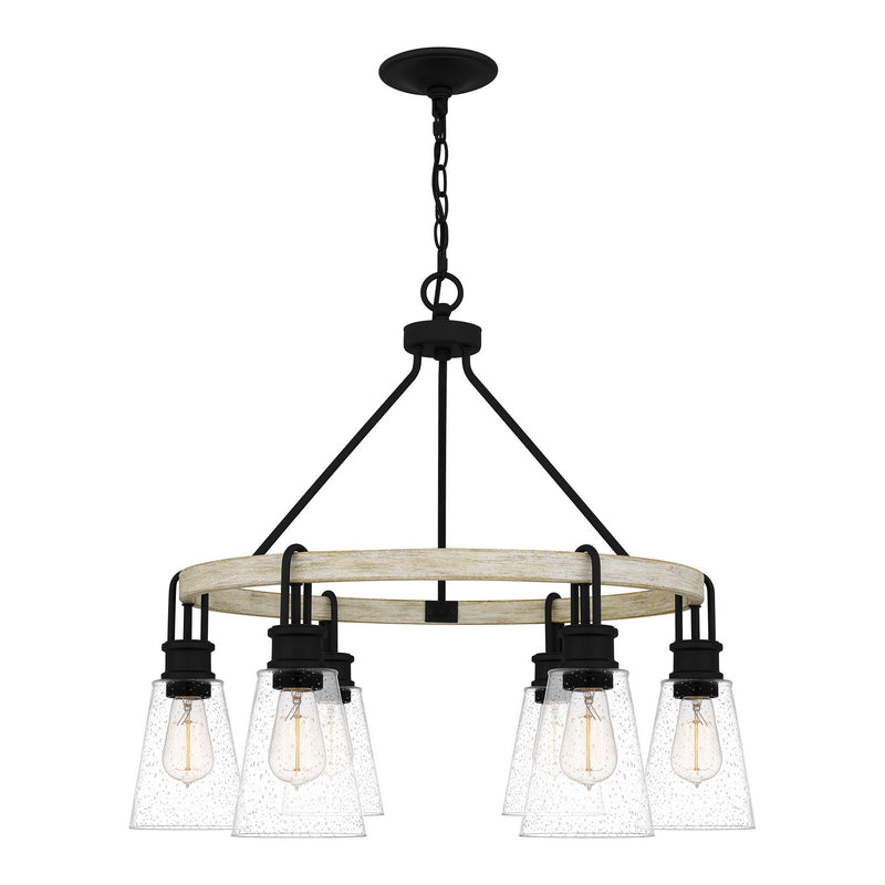Quoizel KGB5029EK Six Light Chandelier, Earth Black