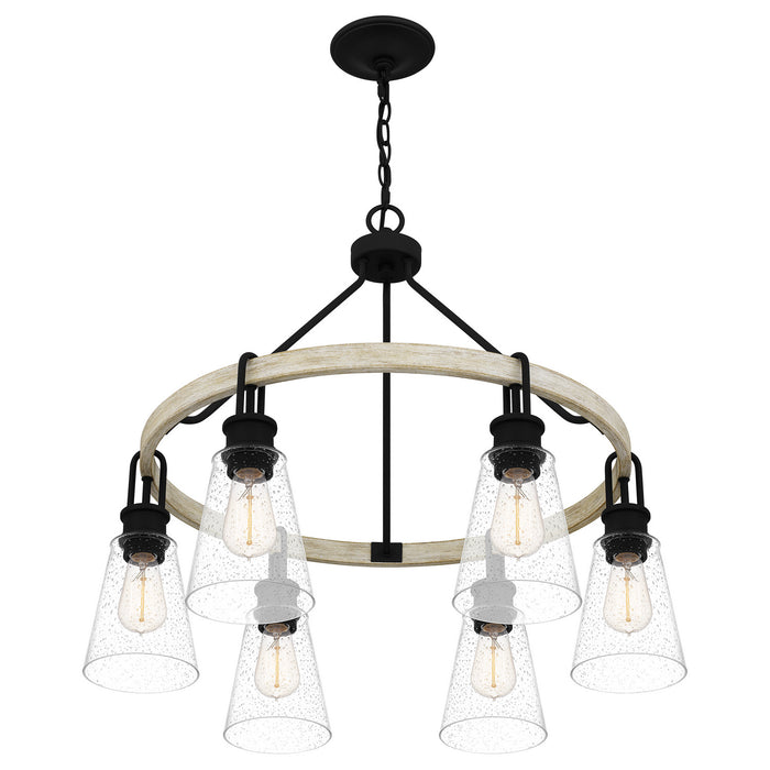 Quoizel KGB5029EK Six Light Chandelier, Earth Black