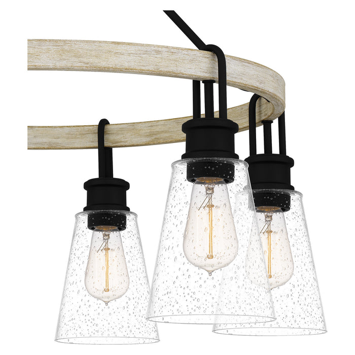 Quoizel KGB5029EK Six Light Chandelier, Earth Black