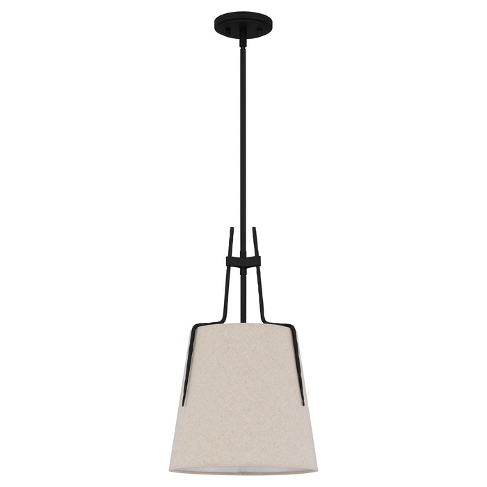 Quoizel LOA1512MBK One Light Mini Pendant, Matte Black