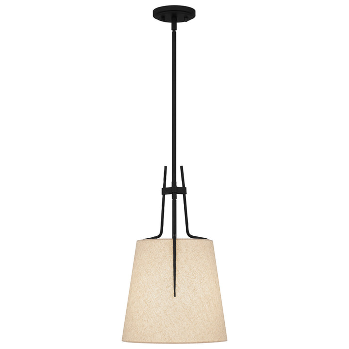 Quoizel LOA1512MBK One Light Mini Pendant, Matte Black