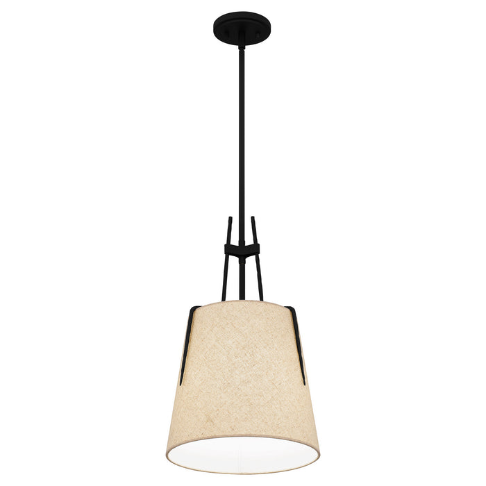 Quoizel LOA1512MBK One Light Mini Pendant, Matte Black