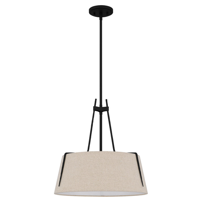 Quoizel LOA2818MBK Three Light Pendant, Matte Black