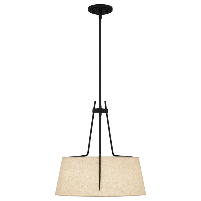 Quoizel LOA2818MBK Three Light Pendant, Matte Black