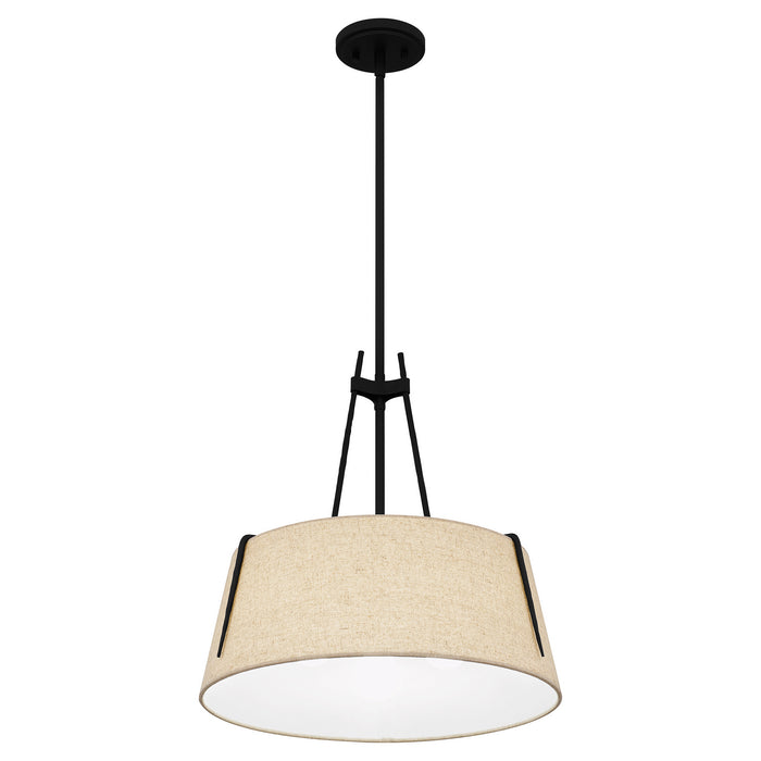 Quoizel LOA2818MBK Three Light Pendant, Matte Black