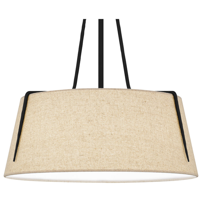 Quoizel LOA2818MBK Three Light Pendant, Matte Black