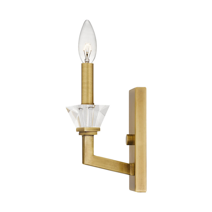 Quoizel LOT8708AB Two Light Wall Sconce, Aged Brass