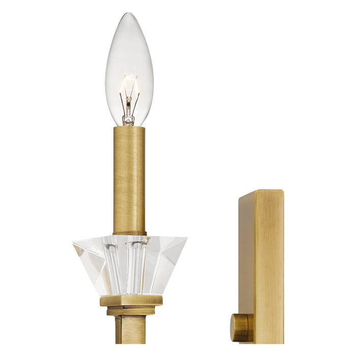 Quoizel LOT8708AB Two Light Wall Sconce, Aged Brass