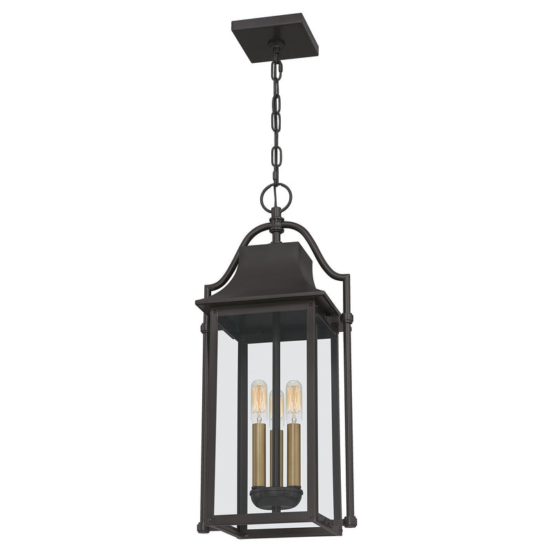 Quoizel MAN1511WT Three Light Pendant, Western Bronze