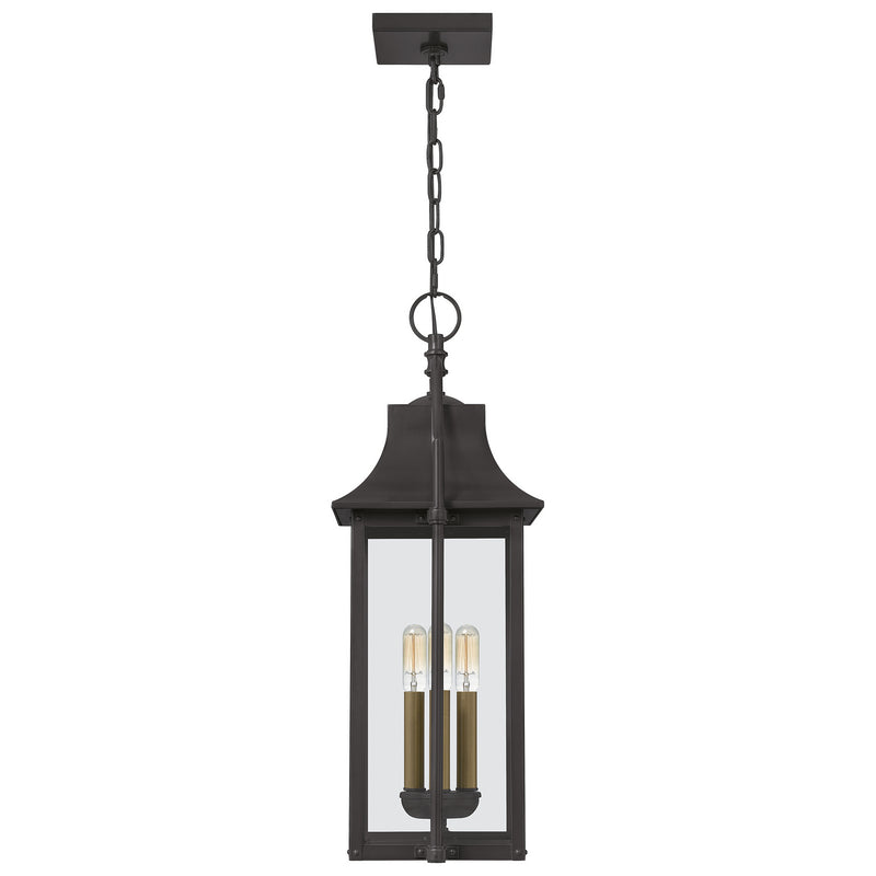Quoizel MAN1511WT Three Light Pendant, Western Bronze