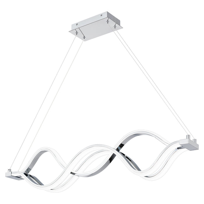 Quoizel PCBLR138C LED Linear Chandelier, Polished Chrome