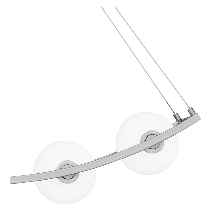 Quoizel PCENZ138BN Five Light Linear Chandelier, Brushed Nickel