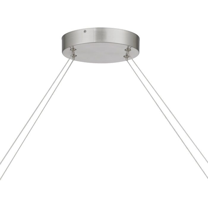 Quoizel PCENZ138BN Five Light Linear Chandelier, Brushed Nickel